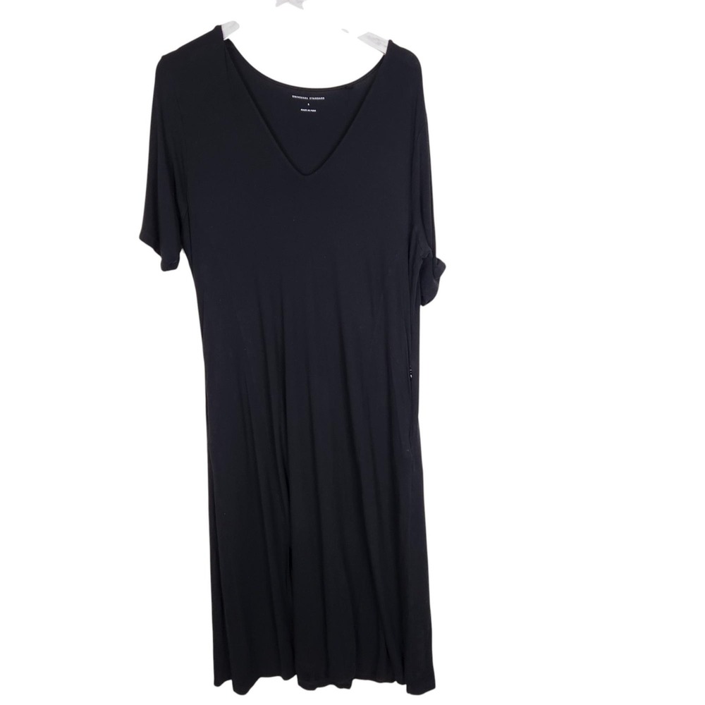 UNIVERSAL STANDARD Dress Womens S 14-16 V Neck Short Sleeve Pockets Midi‎ Casual